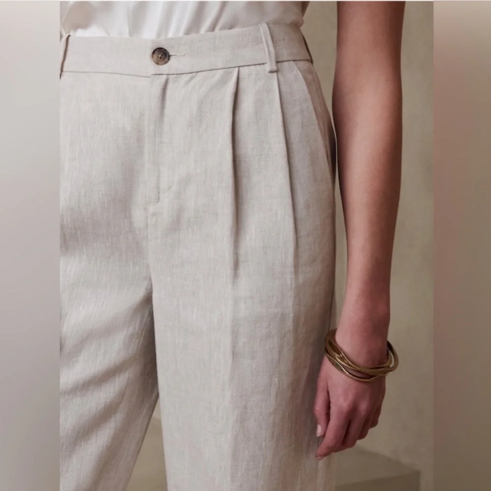 Banana Republic Straight Leg Linen Pants